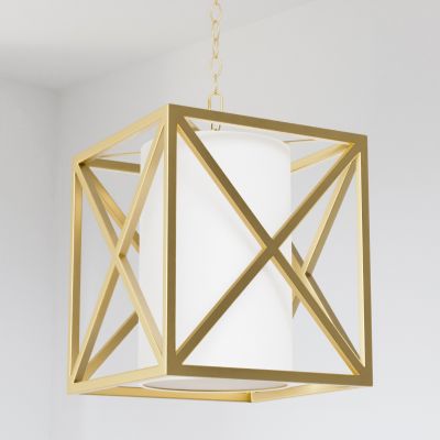 CosmoLight New York lampa wisząca 1x40 W biała-złota P01403AU-WH