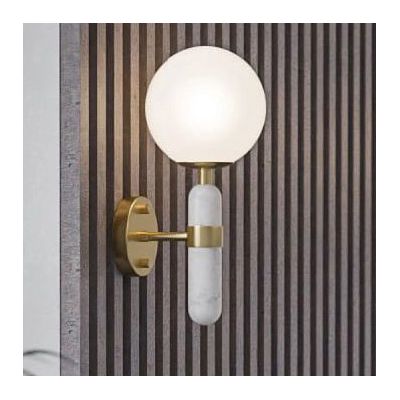 CosmoLight La Spezia kinkiet 1x40W biały/mosiądz W01343BR