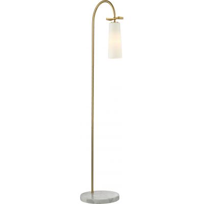 CosmoLight Bow lampa stojąca 1x40W biały/mosiądz/marmur F01152BR