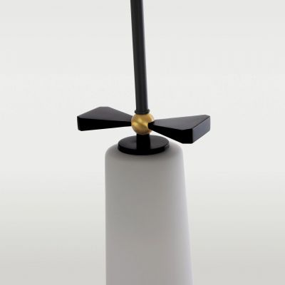 CosmoLight Bow lampa podsufitowa 1x40W biała/czarna P01121BK