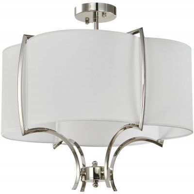 CosmoLight Faro lampa podsufitowa 4x40W nikiel/biały P04046NI-WH
