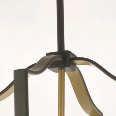 CosmoLight Dublin lampa wisząca 4x40W czarny/złoty P04148BZ