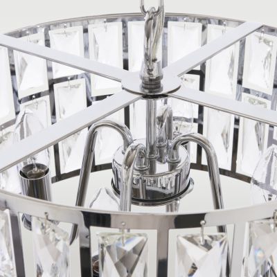 CosmoLight Kyiv II lampa wisząca 4x40W kryształ/chrom P04858CH