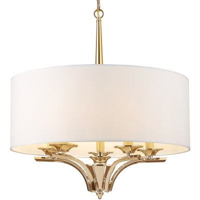 CosmoLight Atlanta lampa wisząca 5x40W złoty/biały P05797AU