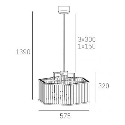 CosmoLight Glasgow lampa wisząca 6x40W chrom P06384CH