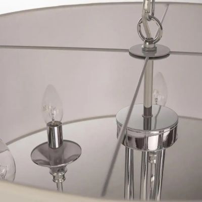 CosmoLight Abu Dhabi lampa wisząca 6x40W biały/chrom P06512WH