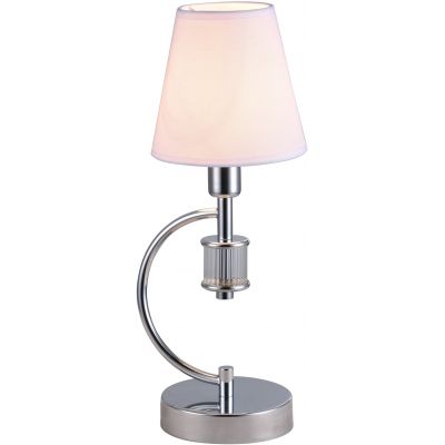 CosmoLight Liverpool lampa stołowa 1x40W chrom/biały T01193CH