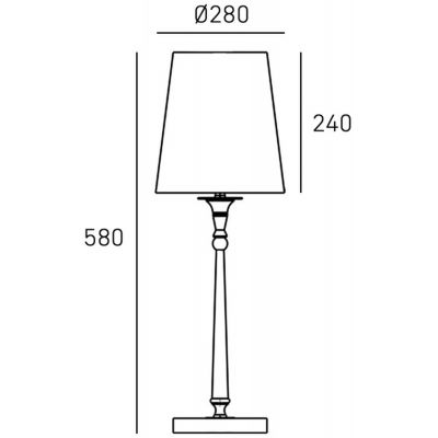 CosmoLight Austin lampa stołowa 1x40W biały/nikiel T01210NI-WH