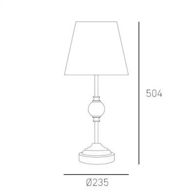 CosmoLight Monaco lampa stołowa 1x40W biały/chrom T01230WH