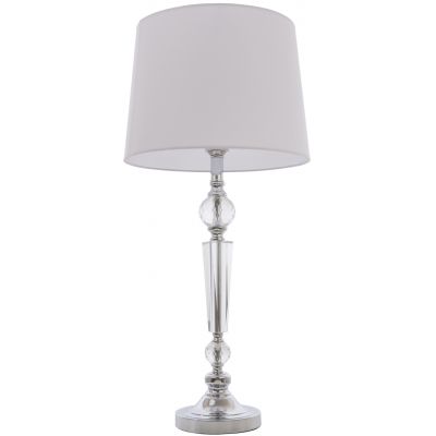 CosmoLight Charlotte lampa stołowa 1x40W chrom/biały T01295WH