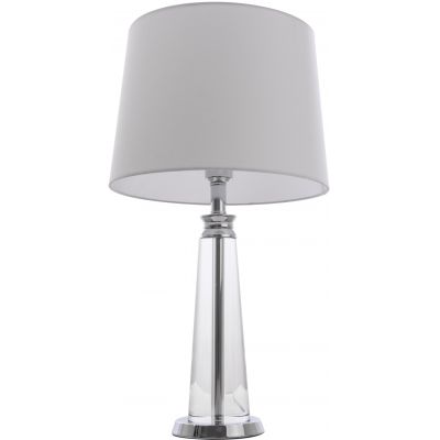 CosmoLight Charlotte lampa stołowa 1x40W chrom/biały T01332WH