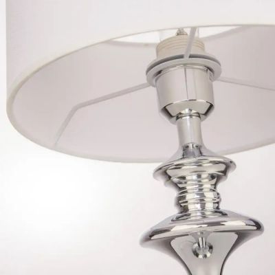CosmoLight Abu Dhabi lampa stołowa 1x40W biały/chrom T01413WH