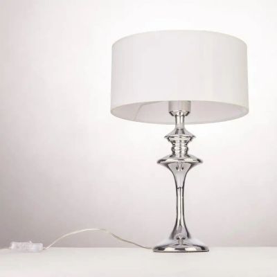 CosmoLight Abu Dhabi lampa stołowa 1x40W biały/chrom T01413WH