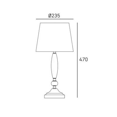 CosmoLight Monaco lampa stołowa 1x40W biały/chrom T01878WH