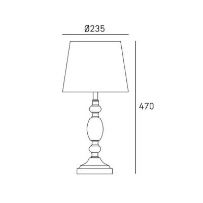 CosmoLight Monaco lampa stołowa 1x40W biały/chrom T01885WH