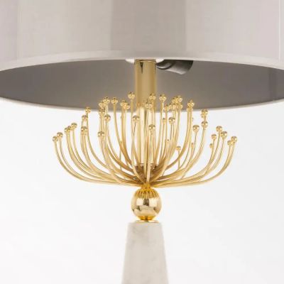 CosmoLight Cartagena lampa stołowa 2x40W biały/złoty T02004AU
