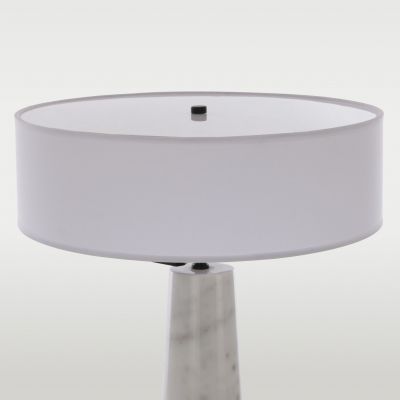 CosmoLight Bow lampa stołowa 2x40W biały/czarny/marmur T02107BK
