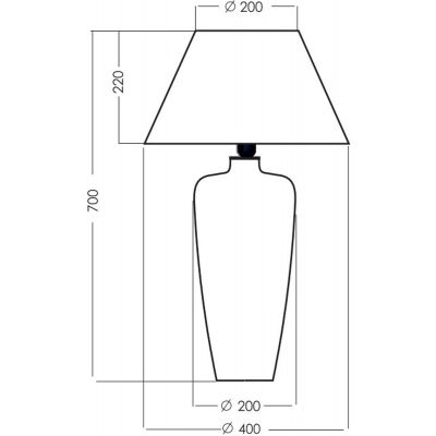 4concepts Sevilla lampa stołowa 1x60W biały/szkło czerwone L009092215