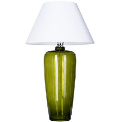 4concepts Bilbao Green lampa stołowa 1x60W biały/szkło zielone L019811215