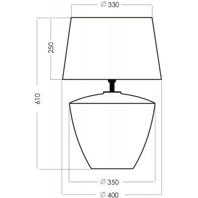 4concepts Ravenna Transparent lampa stołowa 1x60W czarny/miedź/szkło przezroczyste L052331250