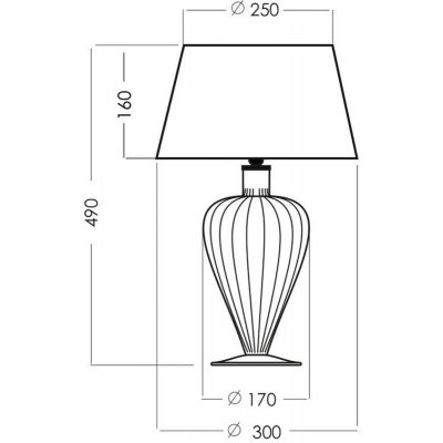 4concepts Bristol lampa stołowa 1x40W szary/biały/szkło przezroczyste L046051223