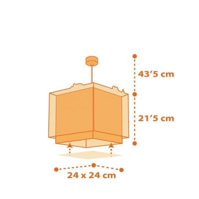 Dalber Dinos lampa wisząca 1x60W wielokolorowa 73452