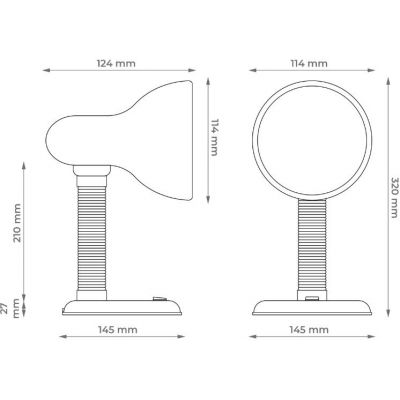 DPM lampa biurkowa 1x40 W biała DTL001W