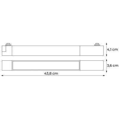 DPM lampa do szynoprzewodów 1x20 W czarny STF3-20W-B