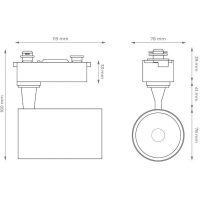 DPM lampa do szynoprzewodów 1x10 W czarny STR-10W-B