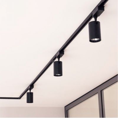 DPM zestaw szynoprzewód z reflektorami 4x15 W czarny STR-4X15W-B