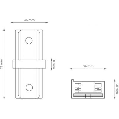 DPM zestaw szynoprzewód z reflektorami 4x15 W czarny STR-4X15W-B
