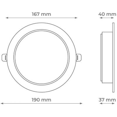 DPM plafon 1x18 W czarny CL9-C-18W-B