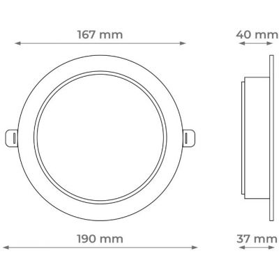 DPM plafon 1x18 W biały CL9-C-18W-W