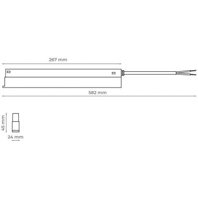 DPM M-Line zasilacz do szynoprzewodów magentycznych 200 W DC 48 V biały MTL-DR-200W-W