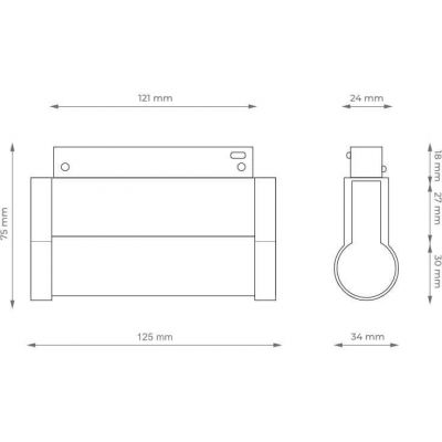 DPM M-Line lampa do szynoprzewodów 6x1 W biały MTL-NRS-6W-W