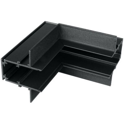 DPM M-Line łącznik kątowy do szyny magnetycznej wewnętrzny podtynkowy czarny MTL-R-IL-B