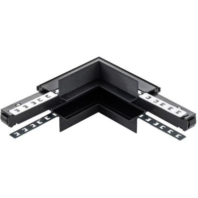 DPM M-Line łącznik kątowy do szyny magnetycznej wewnętrzny podtynkowy czarny MTL-R-IL-B