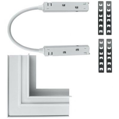 DPM M-Line łącznik kątowy do szyny magnetycznej wewnętrzny podtynkowy biały MTL-R-IL-W