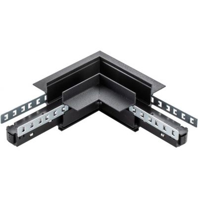 DPM M-Line łącznik kątowy do szyny magnetycznej poziomy podtynkowy czarny MTL-R-L-B