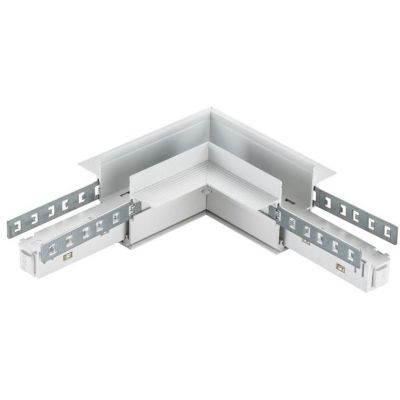 DPM M-Line łącznik kątowy do szyny magnetycznej poziomy podtynkowy biały MTL-R-L-W