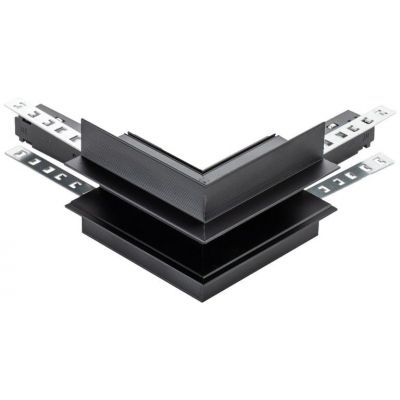 DPM M-Line łącznik kątowy do szyny magnetycznej zewnętrzny podtynkowy czarny MTL-R-OL-B