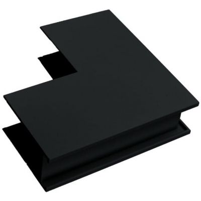 DPM M-Line Łącznik kątowy do szyny magnetycznej pionowy natynkowy czarny MTL-S-VL-B