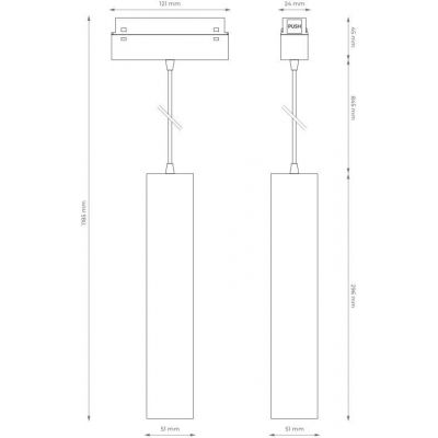 DPM M-Line lampa do szynoprzewodów 1x10 W czarny MTL-SP-10W-B