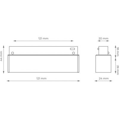 DPM M-Line lampa do szynoprzewodów 6x1 W czarny MTL-SPL-6W-B