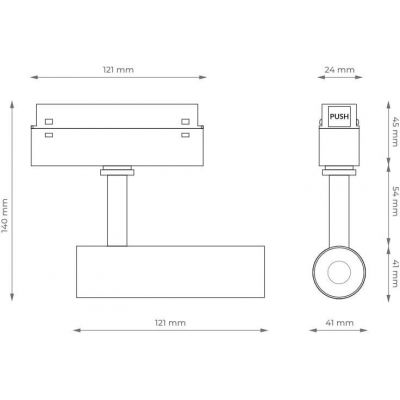 DPM M-Line lampa do szynoprzewodów 1x10 W czarny MTL-ST-10W-B