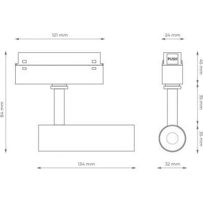 DPM M-Line lampa do szynoprzewodów 1x15 W czarny MTL-ST-15W-B