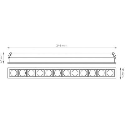DPM X-Line listwa LED liniowa 1x12 W biały STLSL-12W-W