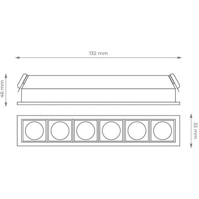 DPM X-Line listwa LED liniowa 1x6 W czarny STLSL-6W-B