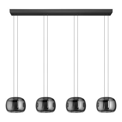 Eglo Hortunas lampa wisząca 4x10 W czarna 390433