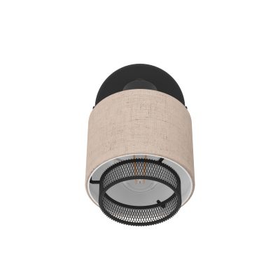 Eglo Rosley kinkiet 1x40 W czarny/beżowy 43656